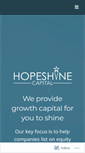 Mobile Screenshot of hopeshinecapital.com