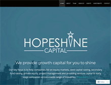 Tablet Screenshot of hopeshinecapital.com